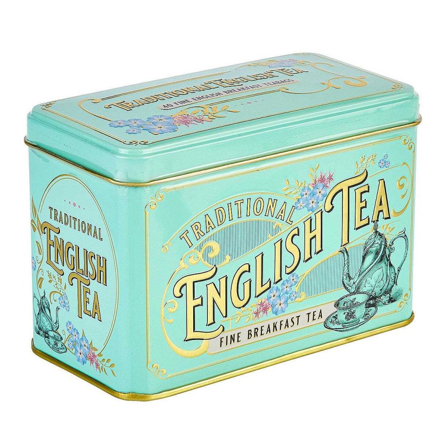 Tea | New English Teas New English Teas Vintage Victorian Tea Tin With 40 English Breakfast Tea Bags