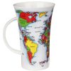 Mugs | Dunoon Dunoon Map Of The World Glencoe Shape Mug