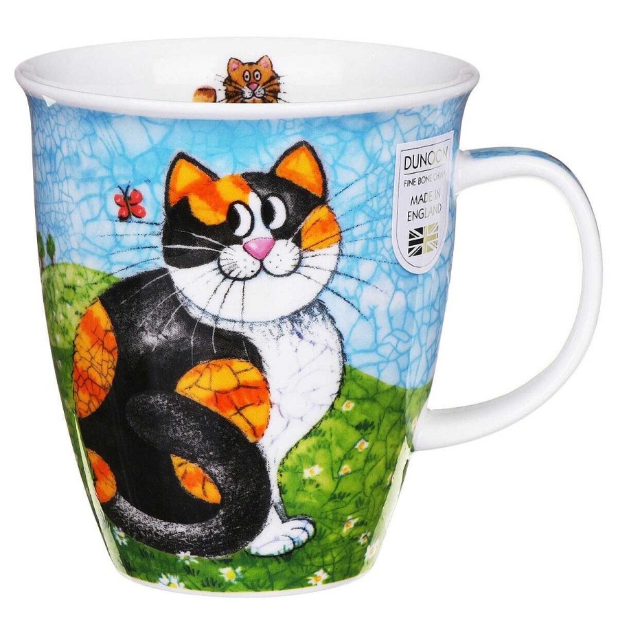 Pet Accessories | Dunoon Dunoon Happy Cats Tortoiseshell Nevis Shape Mug