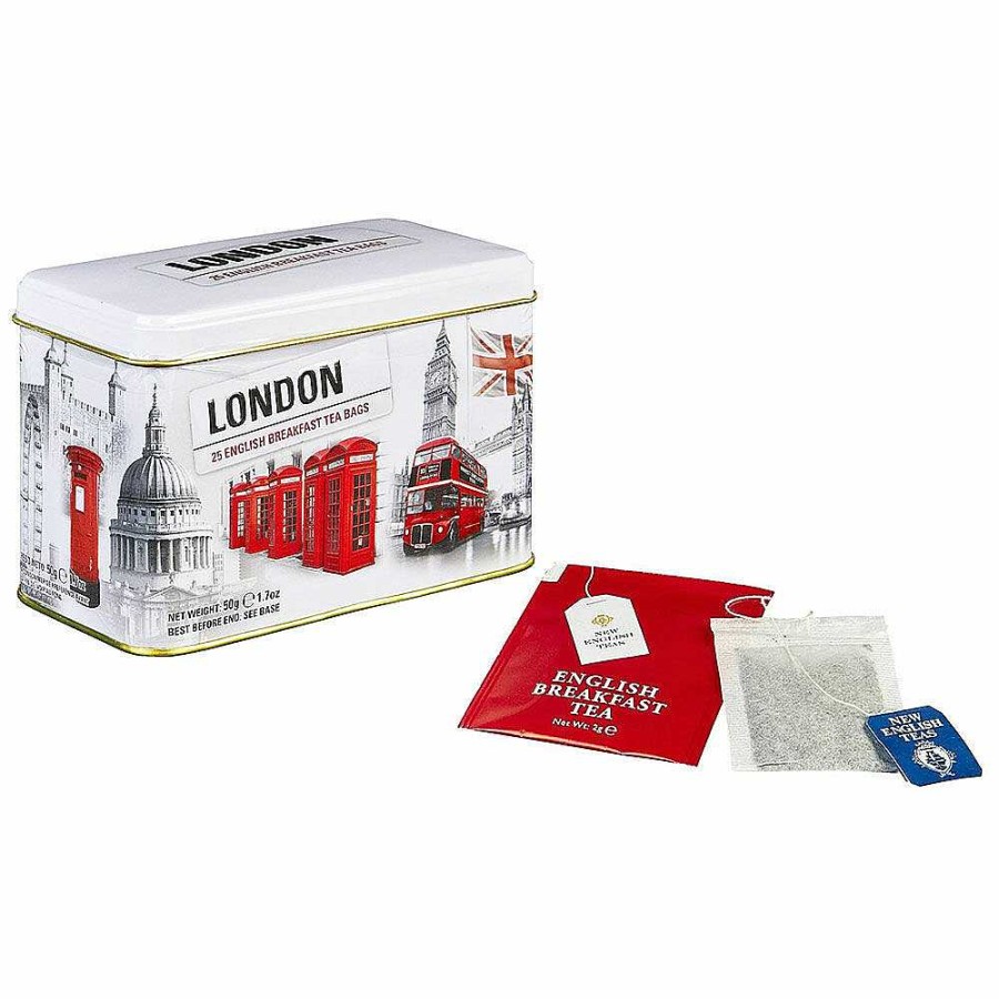 Tea | New English Teas New English Teas London Scenes Tea Tin With 25 English Breakfast Tea Bags