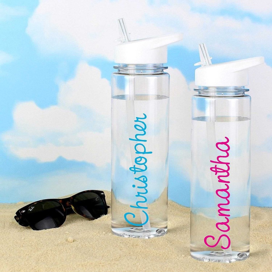 Boyfriend | Temptation Gifts Personalised Island Water Bottle With Blue Text