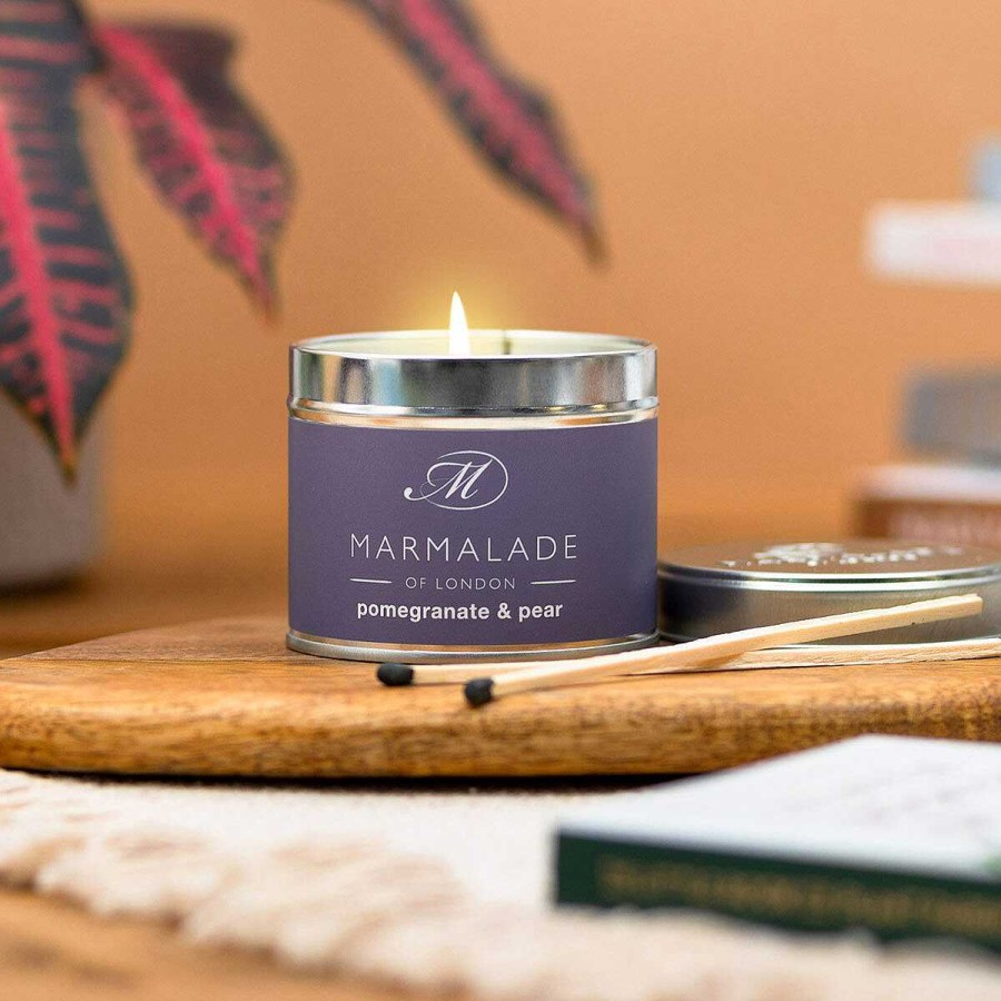 Tin Candles | Marmalade of London Marmalade Of London Pomegranate & Pear 210G Tin Soy Candle