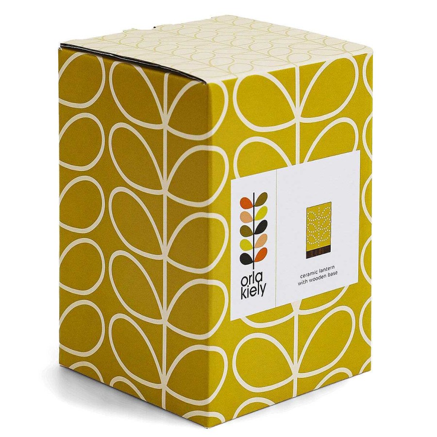 Candle Accessories | Orla Kiely Orla Kiely Linear Stem Ceramic Sunflower Lantern