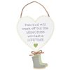 Plaques & Signs | Widdop & Co Widdop & Co Love Life 'Wellies' Heart Plaque