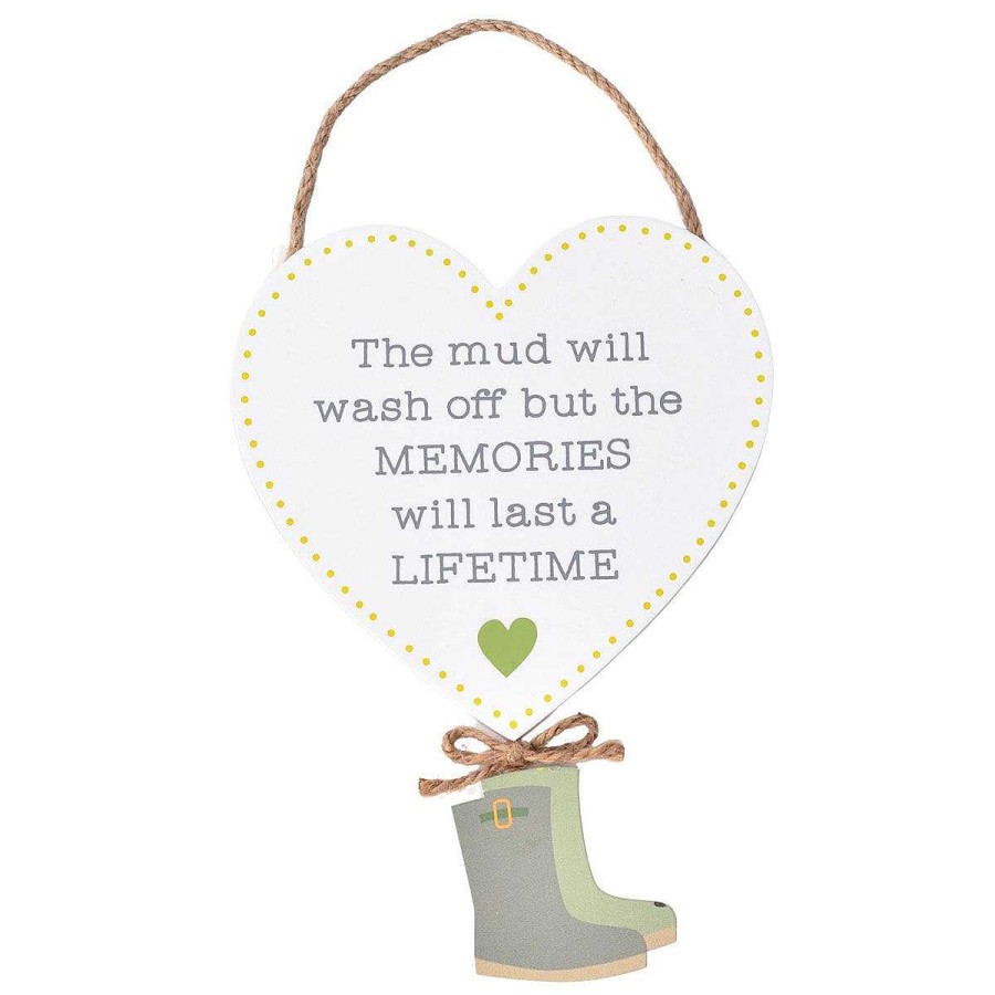 Plaques & Signs | Widdop & Co Widdop & Co Love Life 'Wellies' Heart Plaque