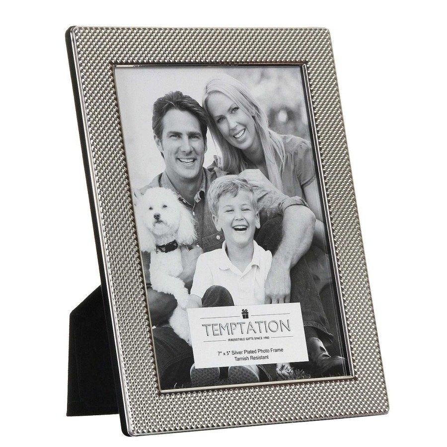 Photo Frames | Temptation Temptation Silver-Plated Thick Bobbled Edge Frame 5X7