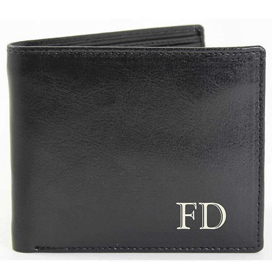 Personalised Gifts | Temptation Gifts Personalised Black Initials Wallet