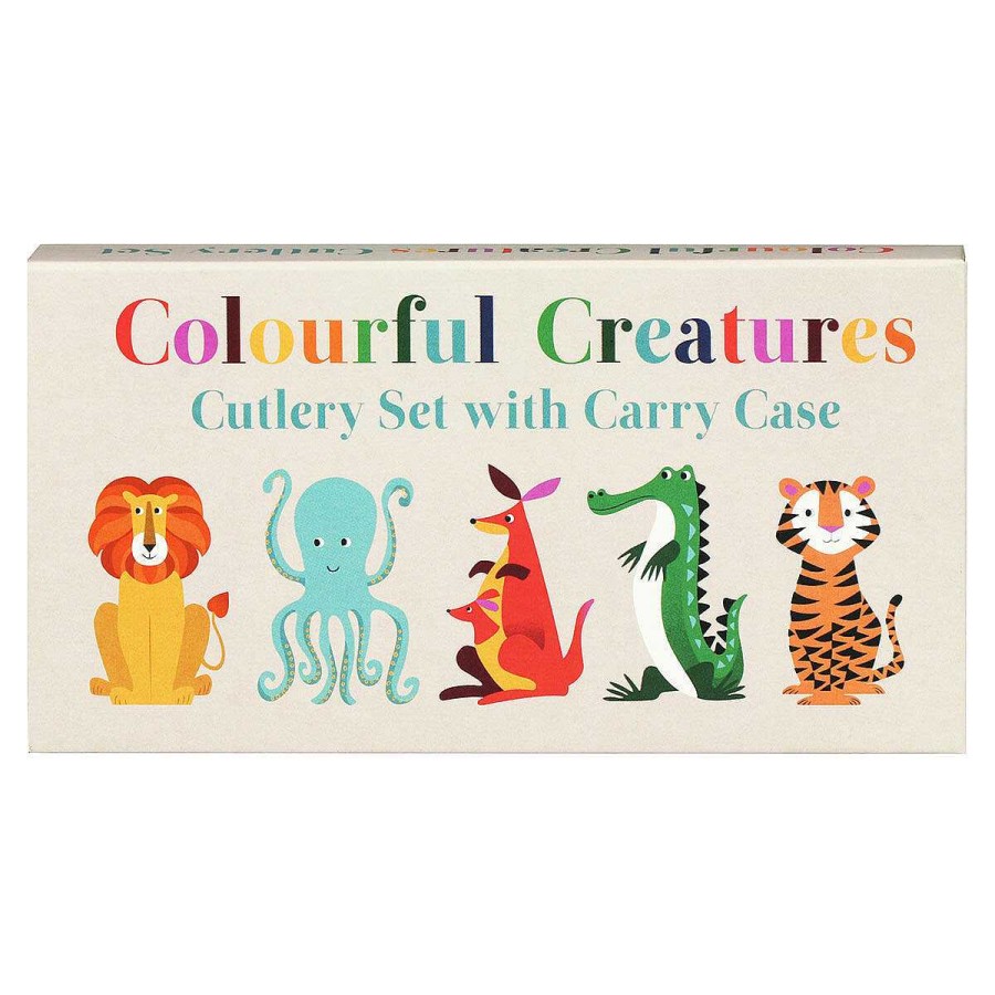 Kitchenware | Rex London Rex London Colourful Creatures Cutlery Set With Carry Case