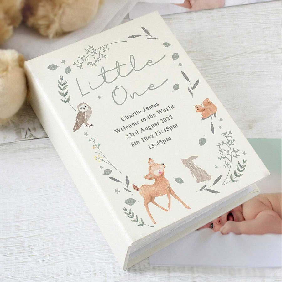 Scrap Books & Photo Albums | Temptation Gifts Personalised 'Woodland Animals' 6X4 Photo Album With Sleeves