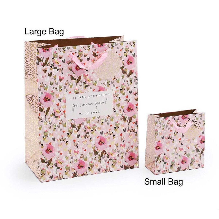 Gift Bags, Tags & Ribbons | Glick Glick Stephanie Dyment Hearts & Flowers Large Gift Bag