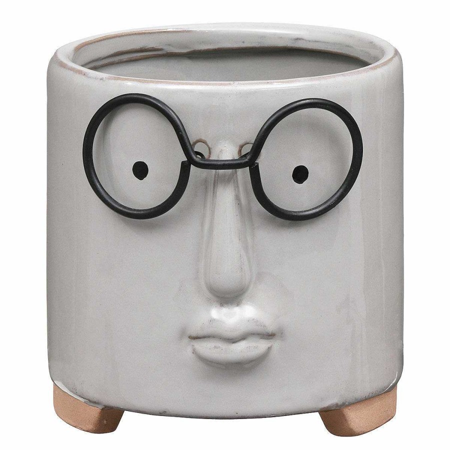 Planters | Widdop & Co Widdop & Co Country Living Abstract Face Stone Planter