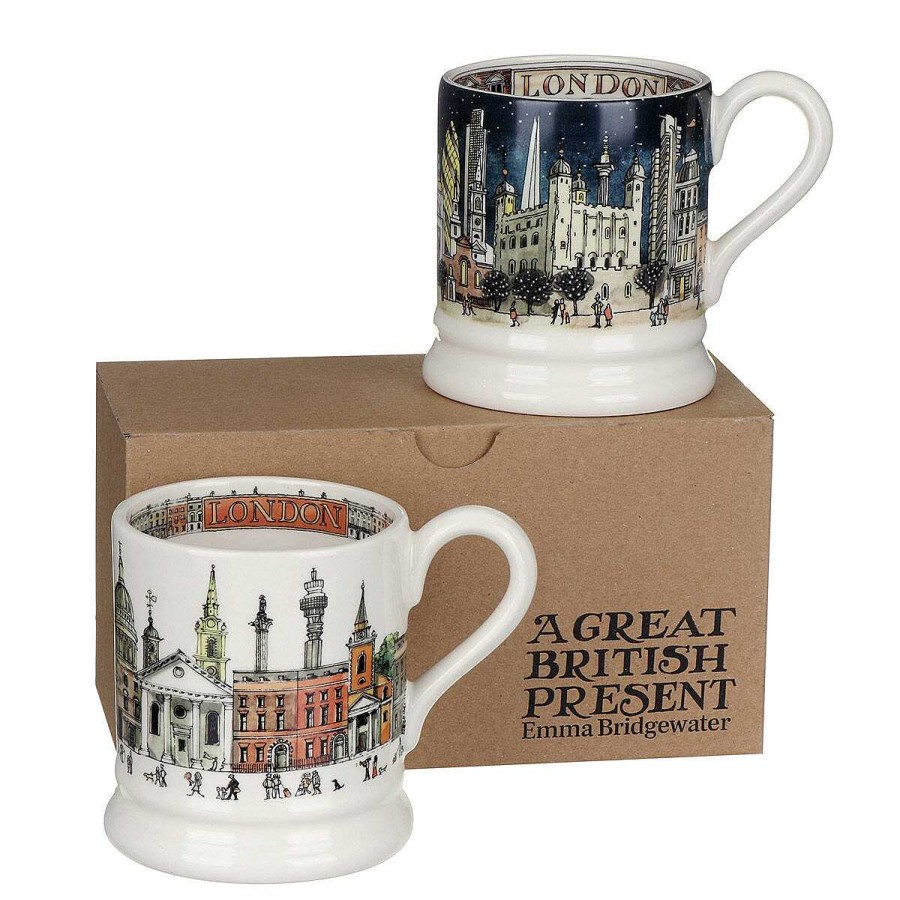 Mug Sets | Emma Bridgewater Emma Bridgewater London Set Of 2 Half Pint Boxed Mugs