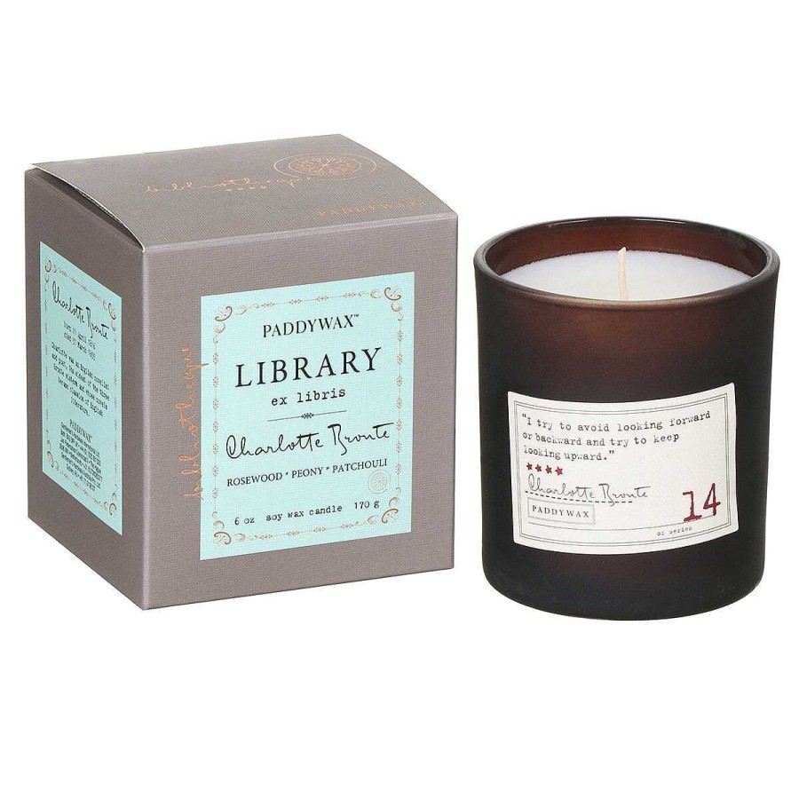 Ceramic Candles | Paddywax Paddywax Library 170G Charlotte Bronte Boxed Soy Candle