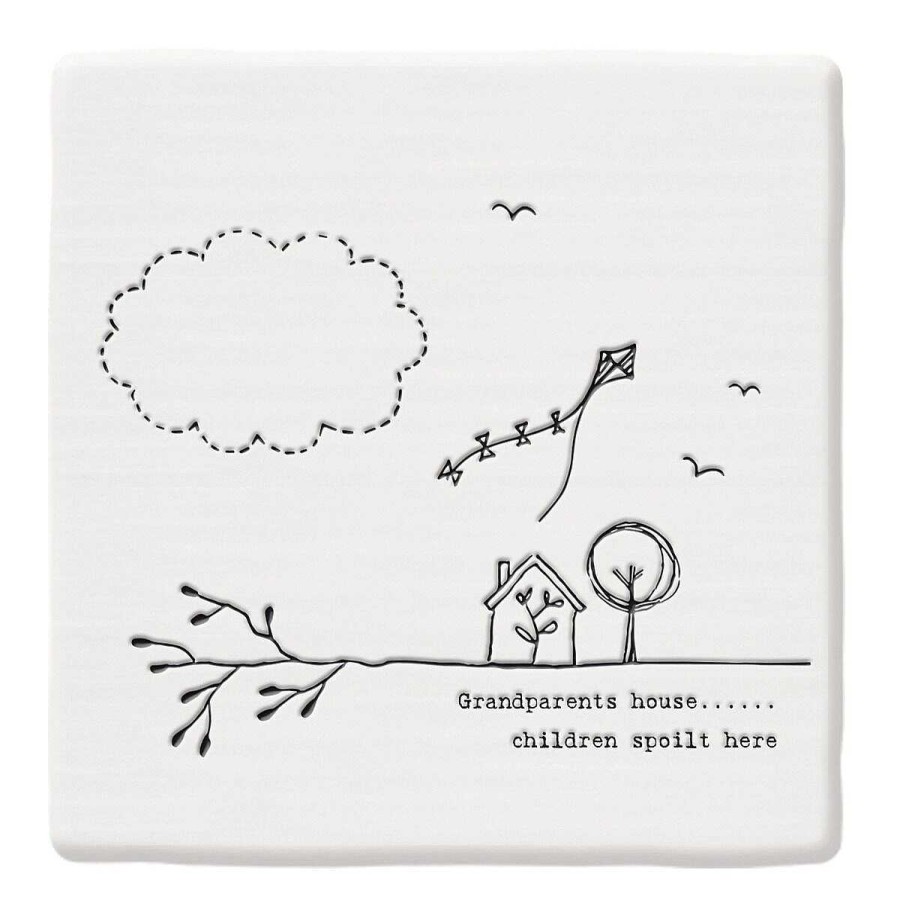 Grandmother | East of India East Of India 'Grandparents House' Porcelain Square Coaster