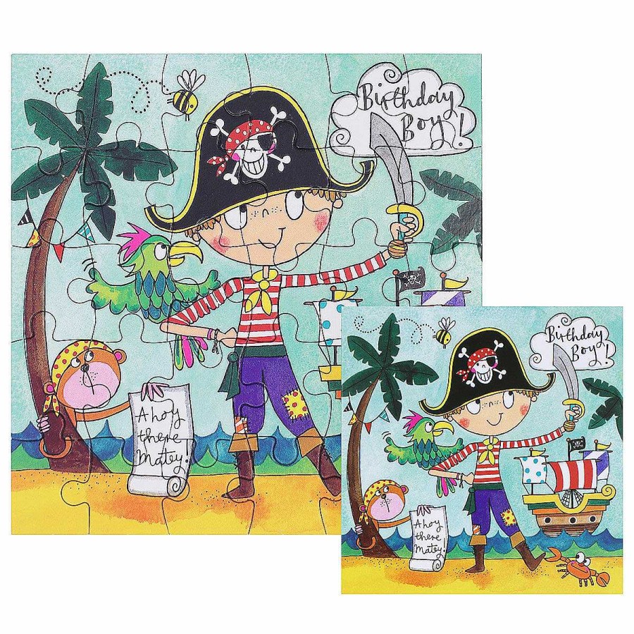 Jigsaw Cards | Rachel Ellen Rachel Ellen Pirate Birthday Boy Jigsaw Puzzle With Mini Birthday Card