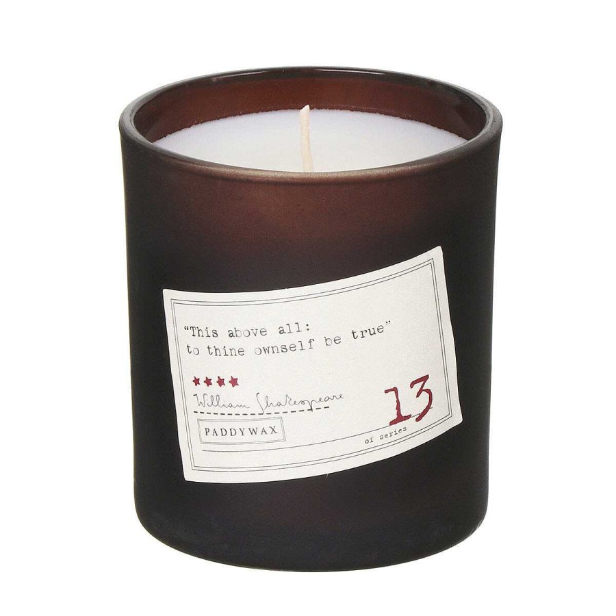 Ceramic Candles | Paddywax Paddywax Library 170G William Shakespeare Boxed Soy Candle