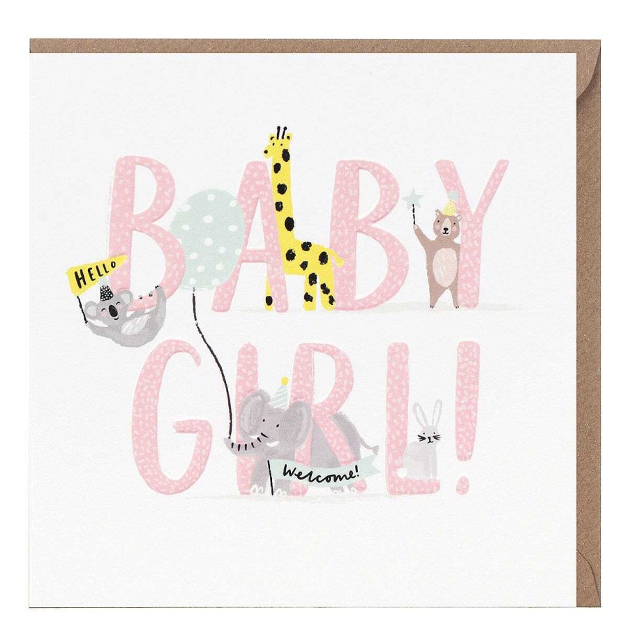 New Baby | Paperlink Paperlink Dream Big Jungle Baby Girl New Baby Card