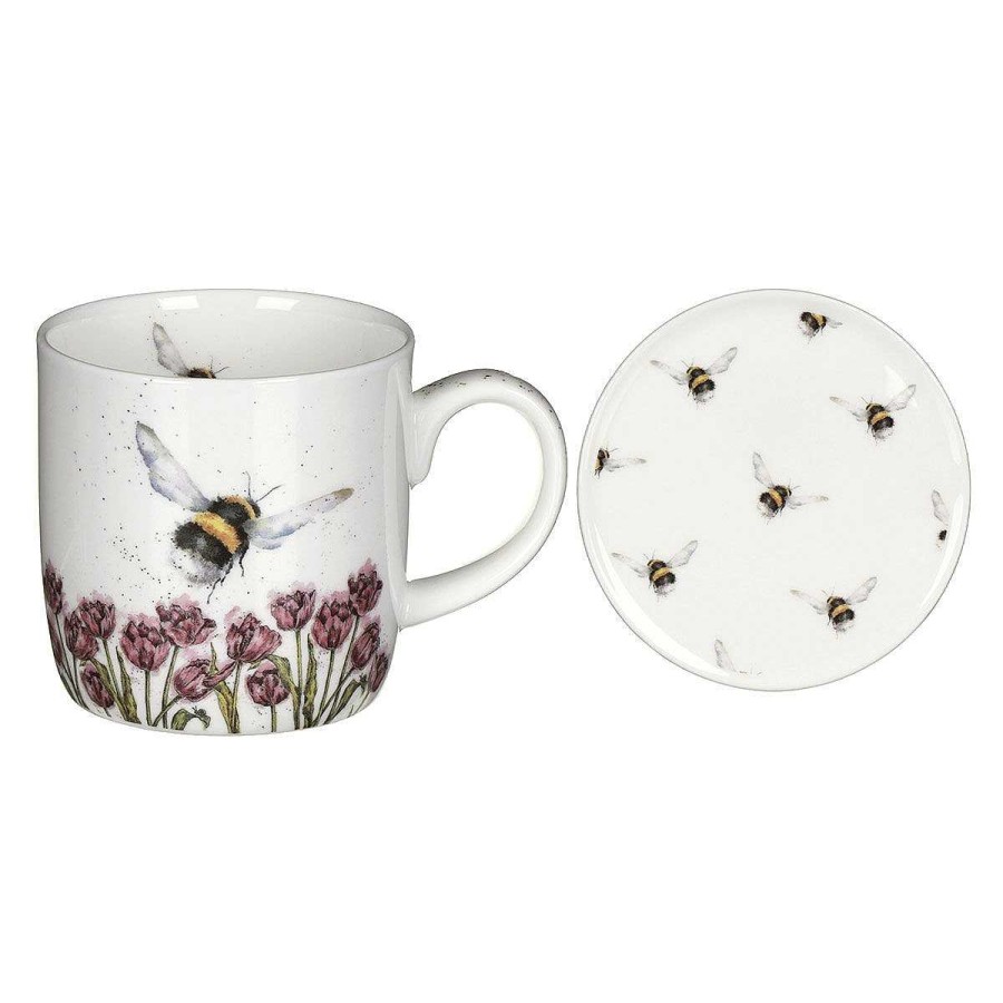 Coasters & Placemats | Wrendale Wrendale 'Flight Of The Bumblebee' Mug & Coaster Set