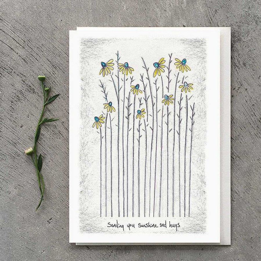 Inspirational | East of India East Of India 'Sunshine And Hugs' Tall Flower Card