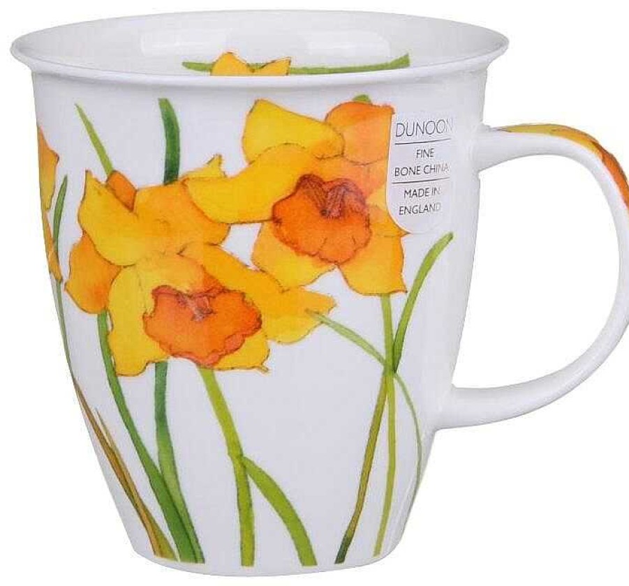 Mugs & Tea Cups | Dunoon Dunoon Flora Daffodil Nevis Shape Mug