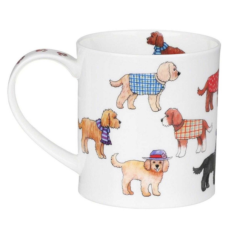 Pet Accessories | Dunoon Dunoon Dashing Dogs Cockapoo Orkney Shape Mug