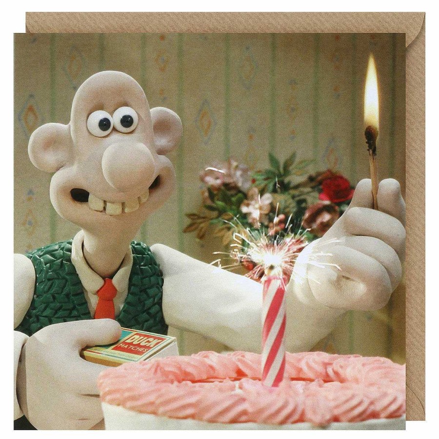 Tv & Book Characters Cards | Wallace & Gromit Wallace & Gromit 'Wallace With Cake' Birthday Card