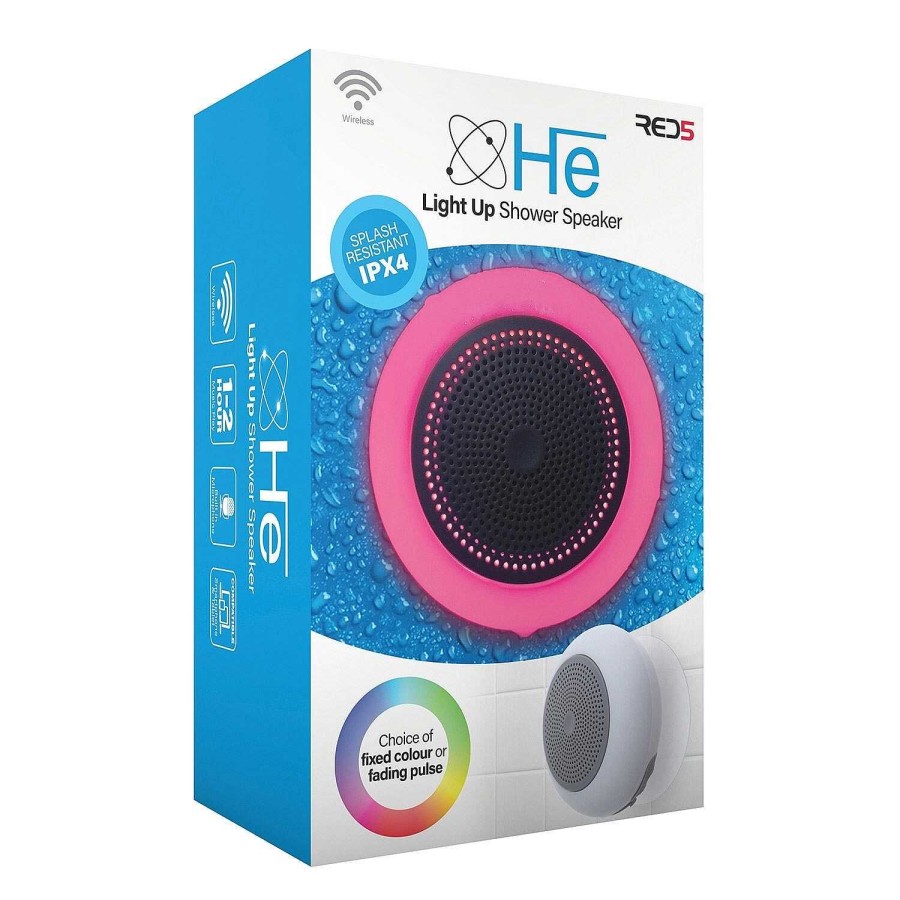 Bathroom Gadgets | The Source The Source Red5 Light Up Wireless Shower Speaker