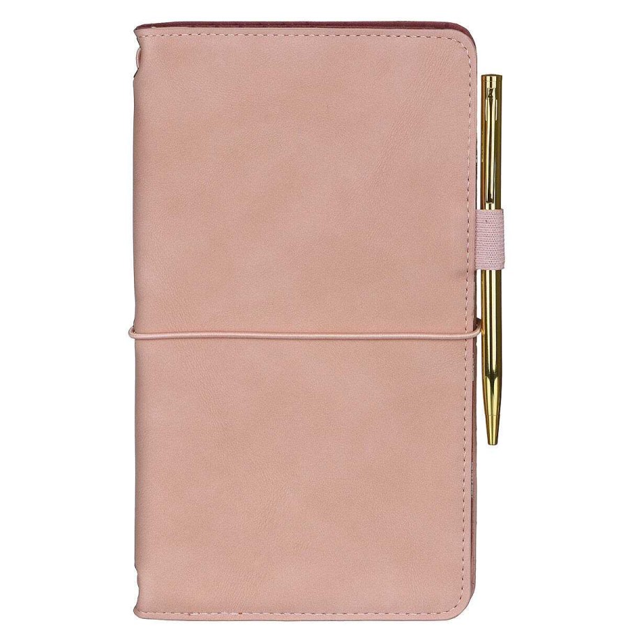 Wallets & Purses | Designworks Ink Designworks Ink Blush Pink Vegan Leather Folio Wallet With Pen