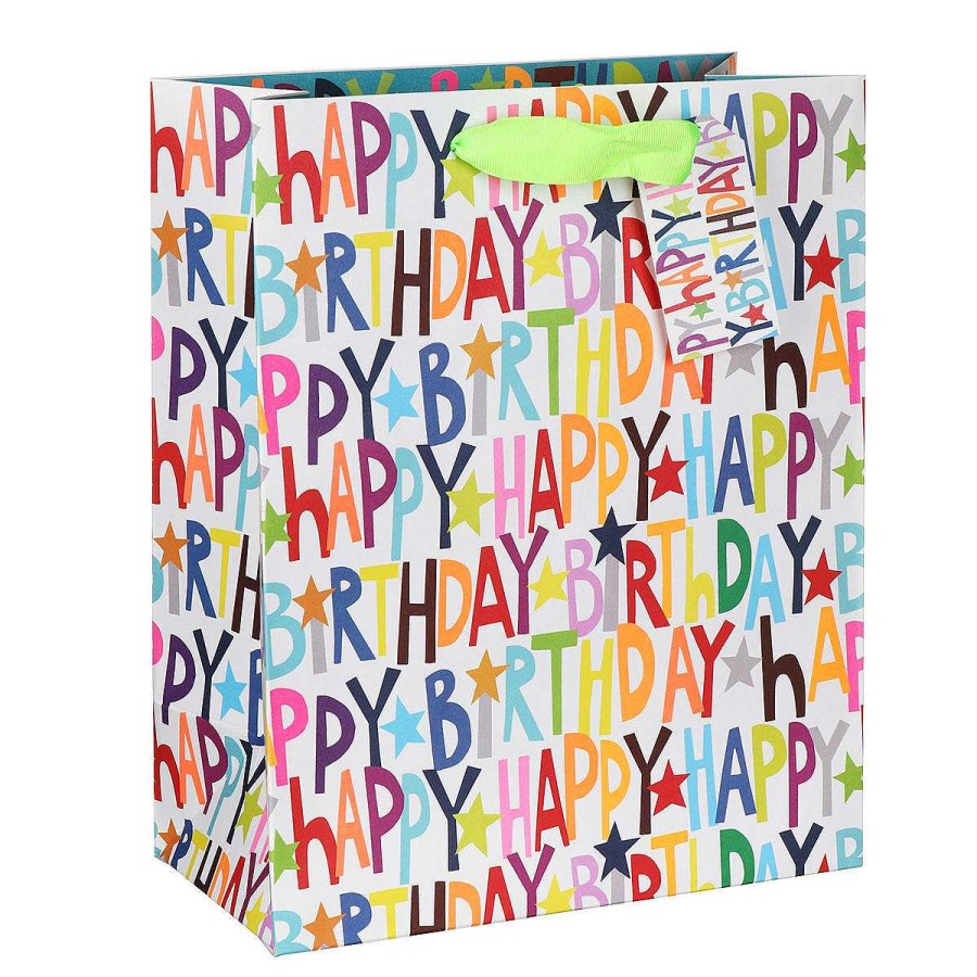 Large Gift Bags | Glick Glick Paper Salad Happy Birthday Large Gift Bag