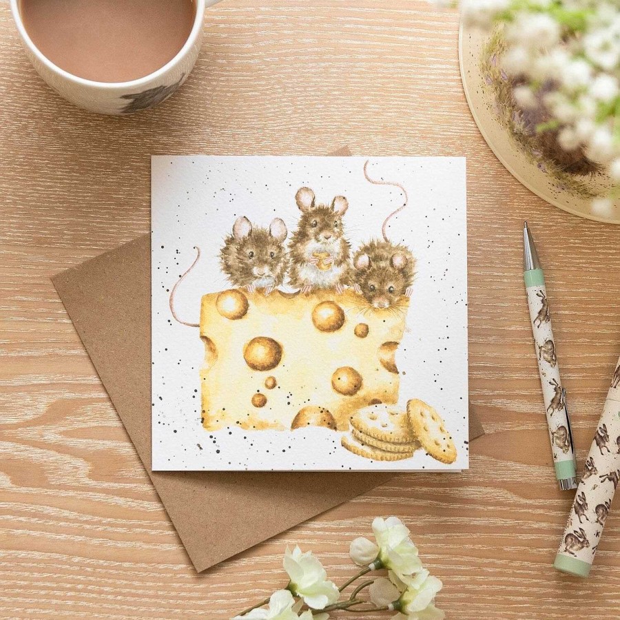 Cards | Wrendale Wrendale 'Crackers About Cheese' Mouse Greetings Card