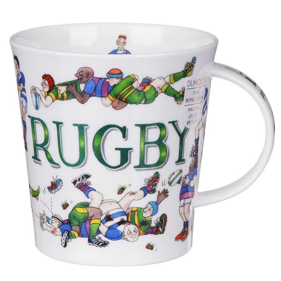 Mugs | Dunoon Dunoon Sporting Antics Rugby Cairngorm Shape Mug