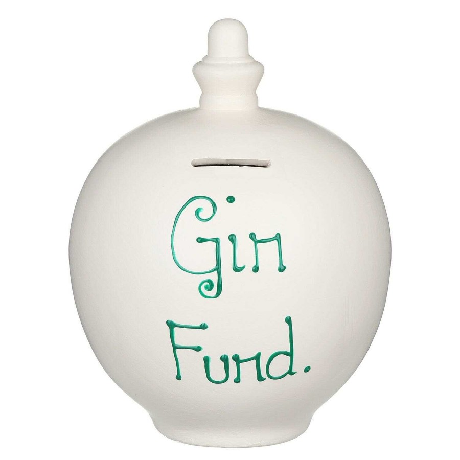 Hen Do | Temptation Temptation 'Gin Fund' Green On Cream Money Pot