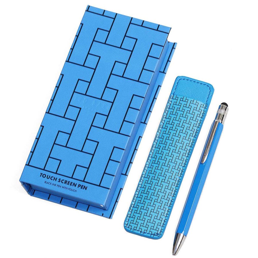 Pens & Pencils | Ted Baker Ted Baker Penell T Blue Touch Screen Pen And Pouch