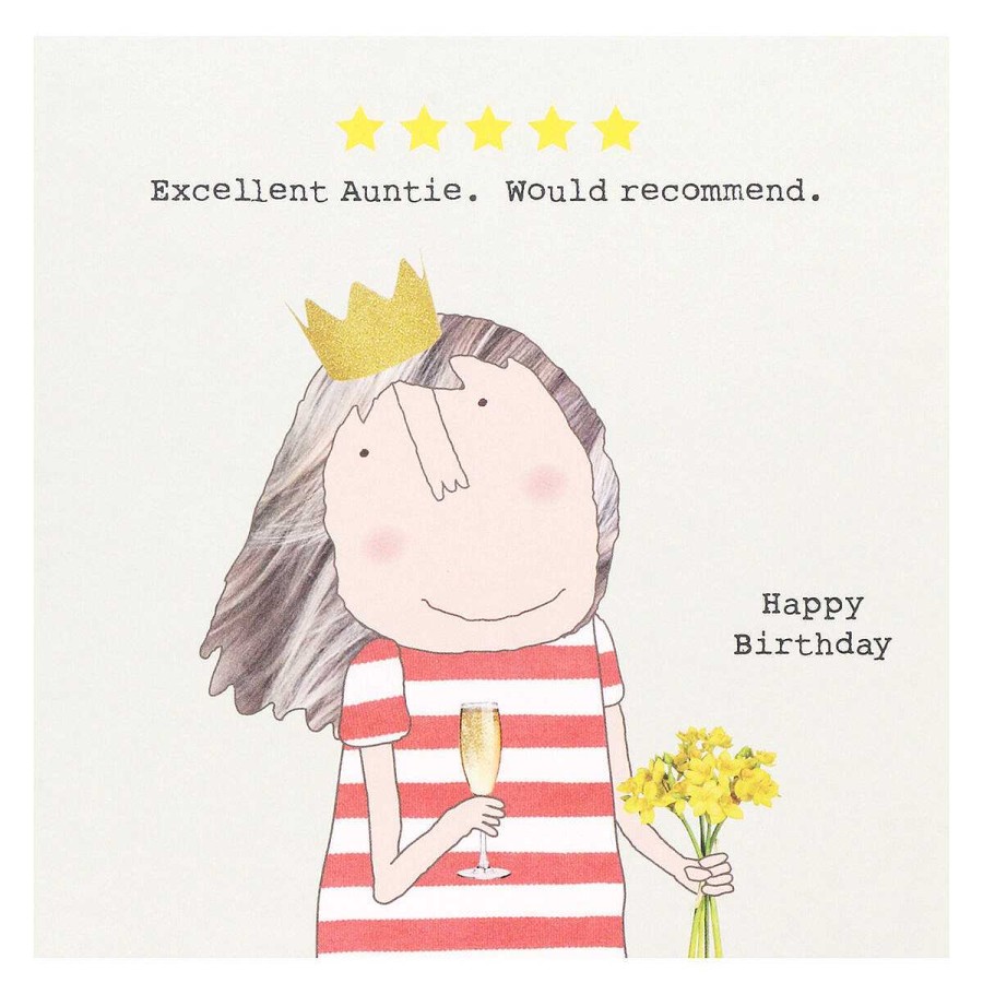 By Recipient | Rosie Made A Thing Rosie Made A Thing Five Star Auntie Birthday Card