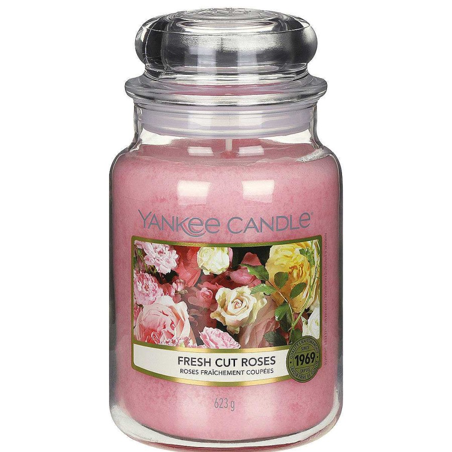 Jar Candles | Yankee Candle Yankee Candle Fresh Cut Roses Large Jar Candle