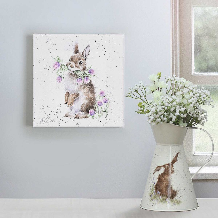 Art Prints | Wrendale Wrendale 'Head Clover Heels' Rabbit Small Canvas