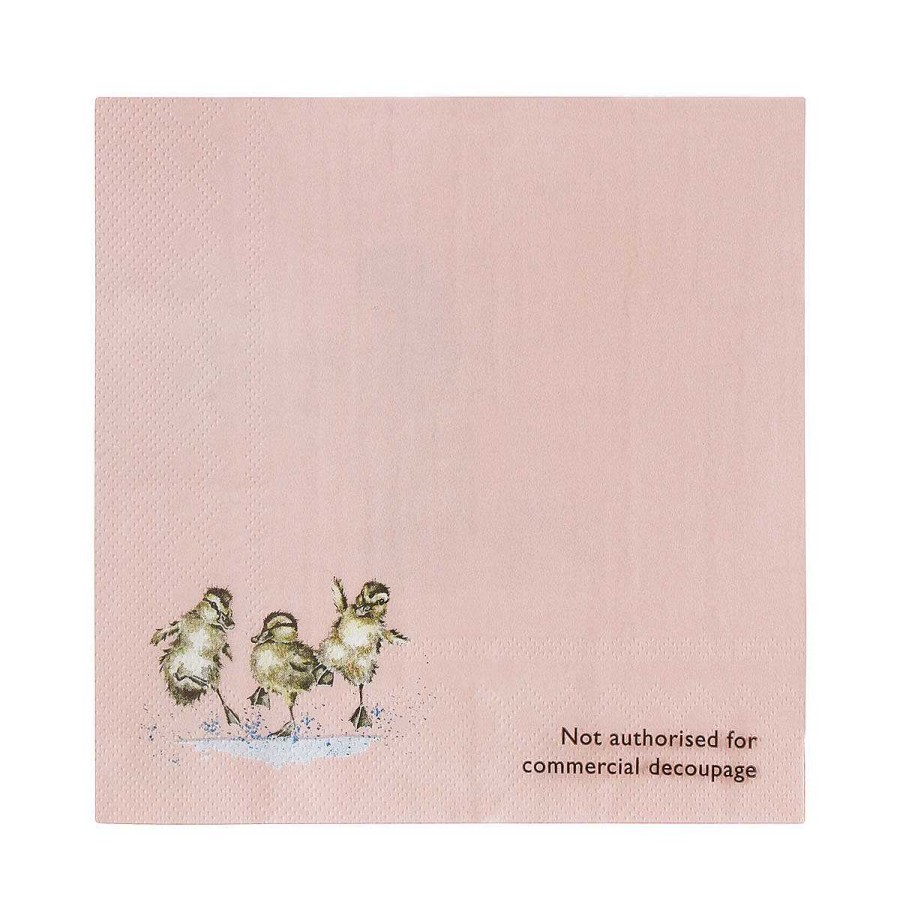 Lunch & Picnic | Wrendale Wrendale Not A Daisy Goes By Duck Set Of 20 Cocktail Napkins