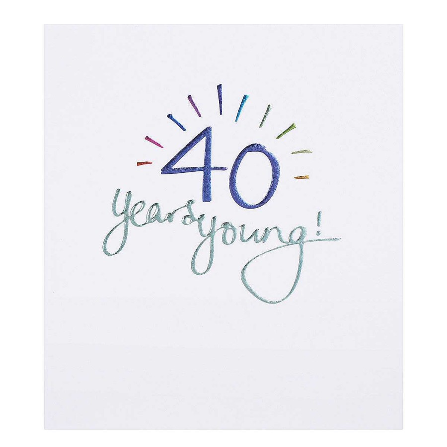 Age Cards | Paperlink Paperlink Mimosa 40 Years Young Birthday Card