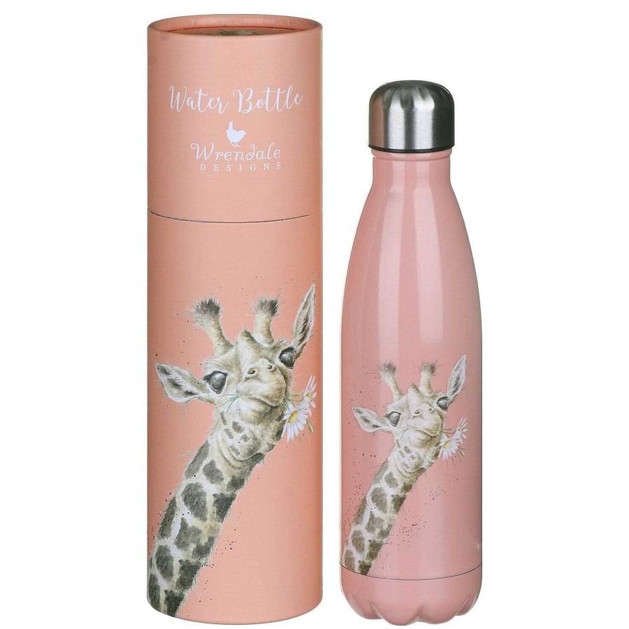 Wife | Wrendale Wrendale 'Flowers' Giraffe 500Ml Water Bottle