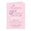 New Baby | Temptation Gifts Personalised '10 Little Fingers' Pink Baby Card