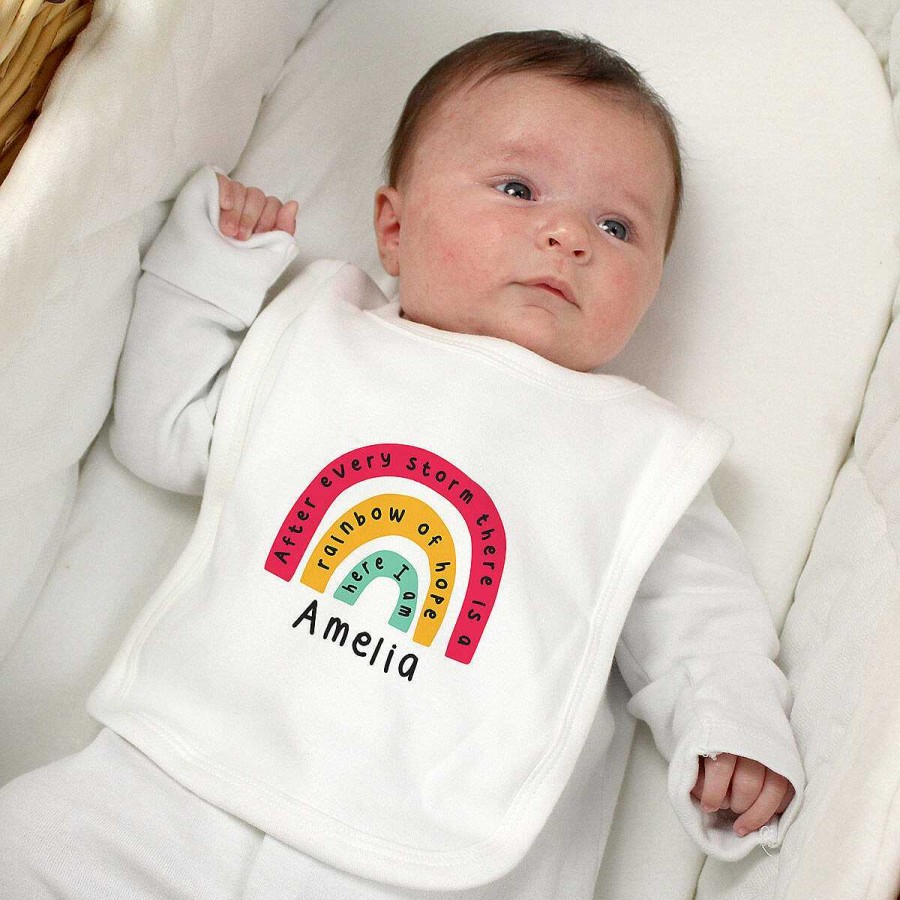 Babies & Toddlers | Temptation Gifts Personalised Rainbow Bib