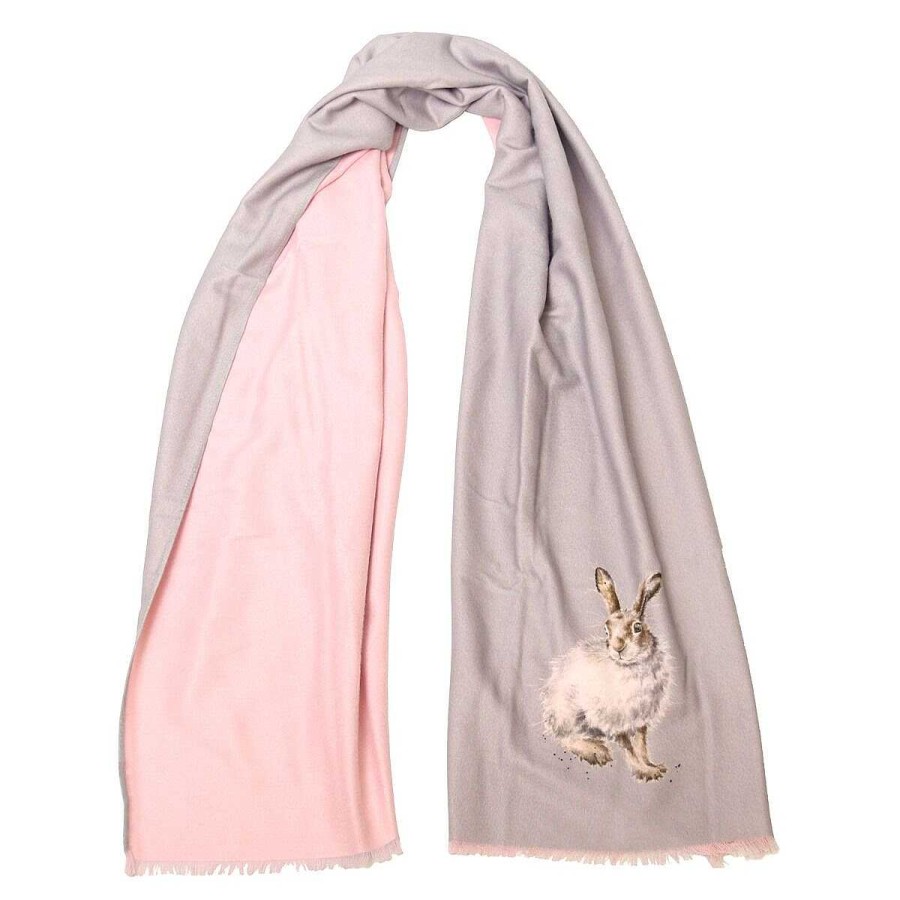 Scarves | Wrendale Wrendale 'Mountain Hare' Winter Scarf