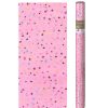 Wrapping Paper | Glick Glick Paper Salad Stars Pink Luxury Roll Wrap 4M X 50Cm