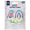 Party Candles | Eurowrap Eurowrap 40Th Birthday Candle