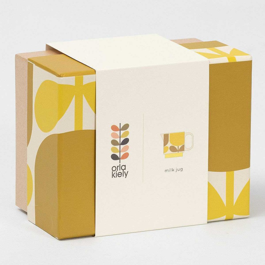 Jugs | Orla Kiely Orla Kiely Block Flower Ochre Milk Jug