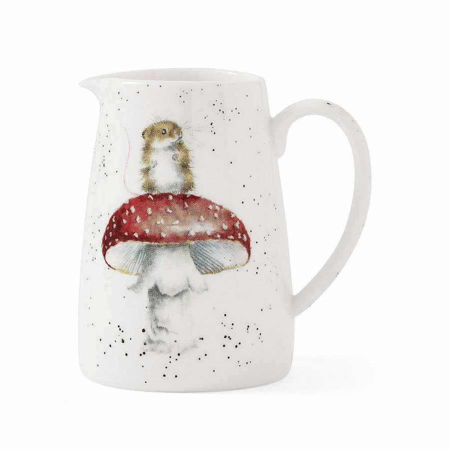 Jugs | Wrendale Wrendale 'He'S A Fun-Gi' Mouse 8Cm Posy Jug