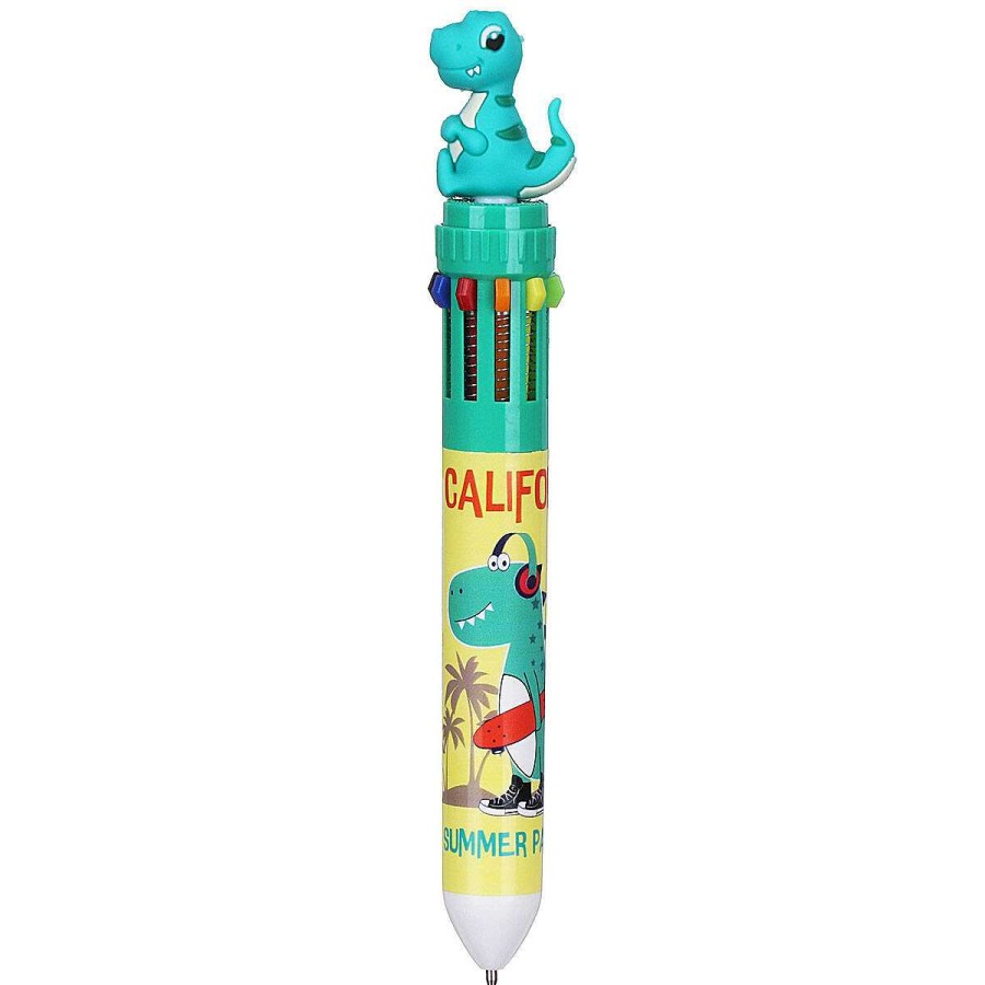 New In | Temptation Gifts Assorted Dinosaur 10-In-1 Multi-Coloured Pen