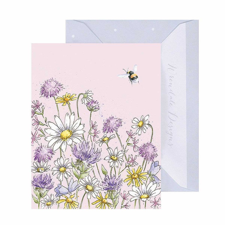 Mini Cards | Wrendale Wrendale 'Just Bee-Cause' Bee 9Cm Mini Card