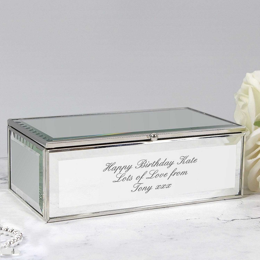 Jewellery Organisers | Temptation Gifts Personalised Mirrored Jewellery Box