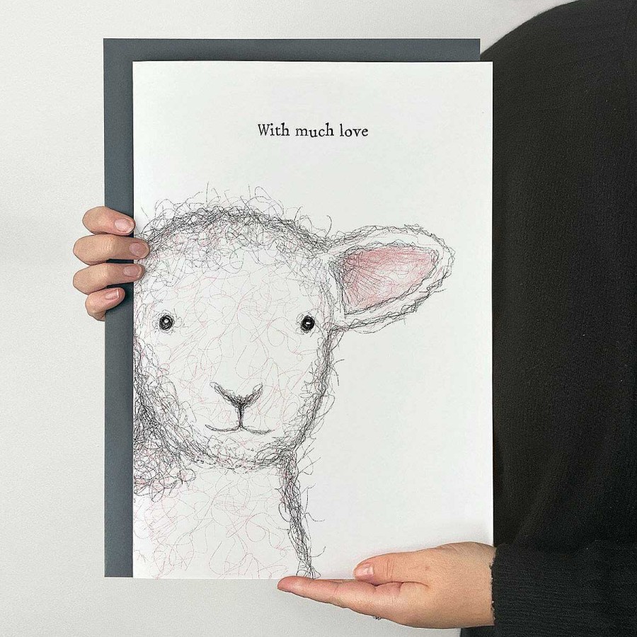 Large Cards | East of India East Of India 'With Much Love' Sheep Extra Large Greetings Card